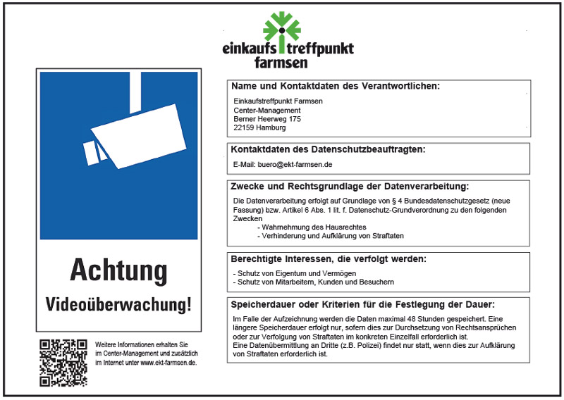 EKT Farmsen Videohinweis DSGVO